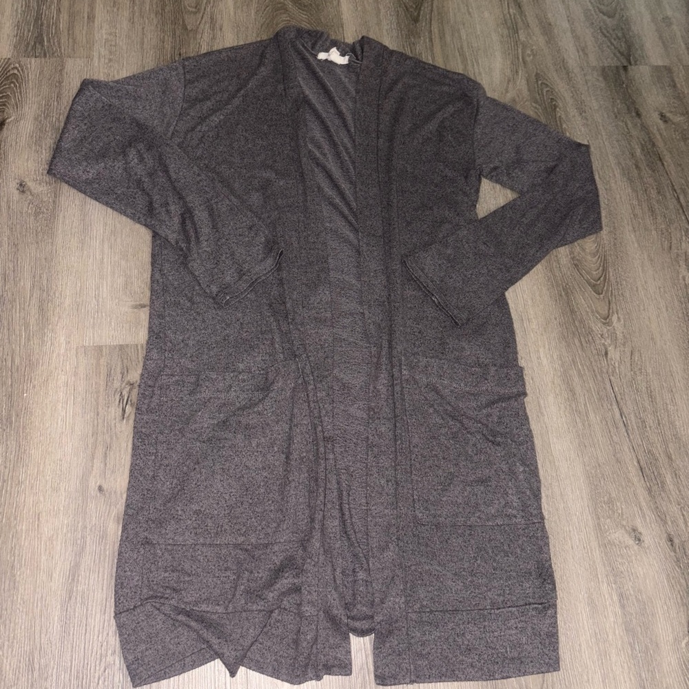 Cherish — Gray Open Front Cardigan